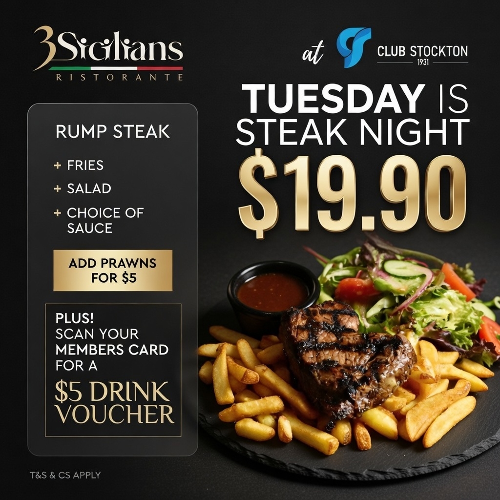 3Sicilians Steak Tuesday Night PLUS MEMEBRS DISCOUNT