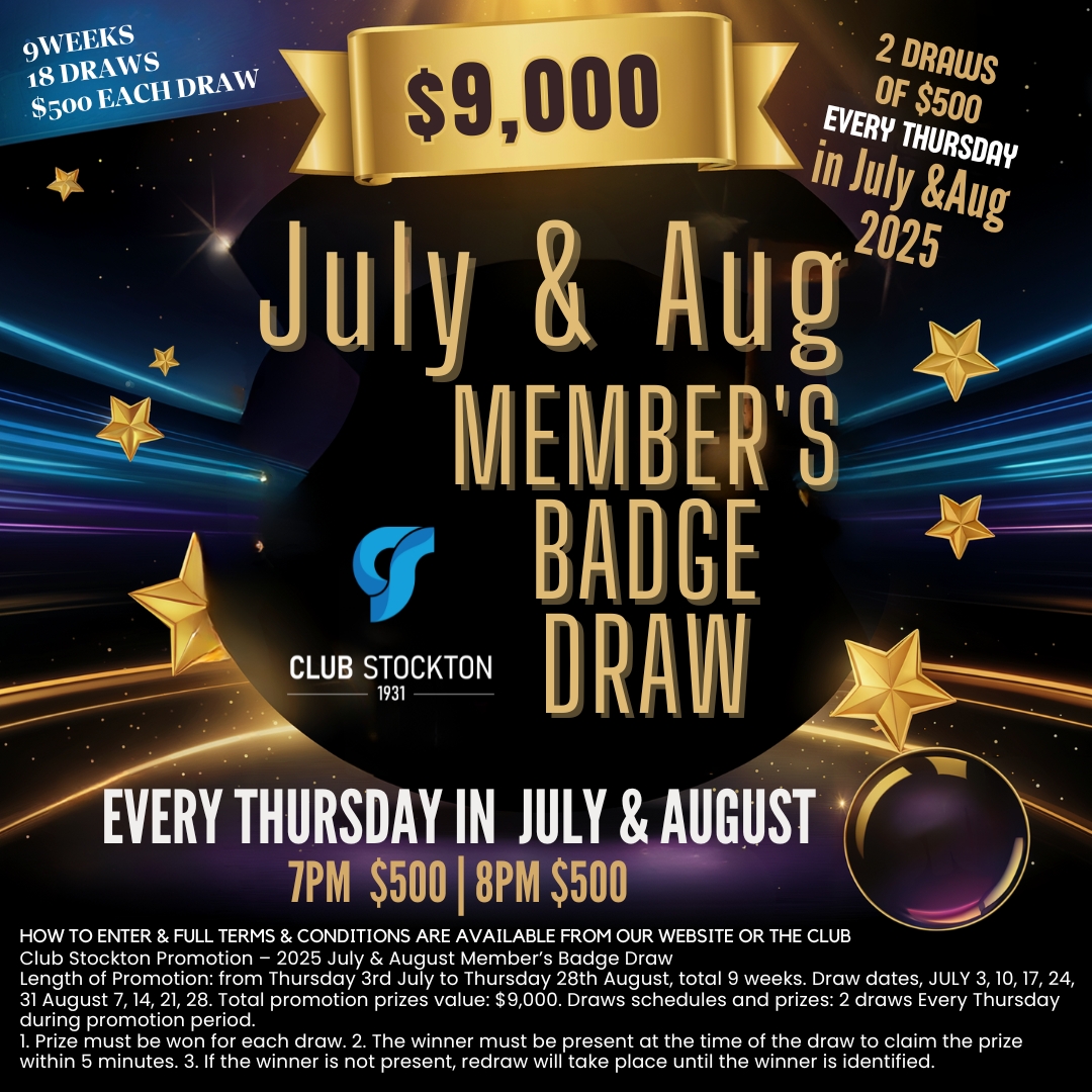 Members Badge Draw July Aug 2025